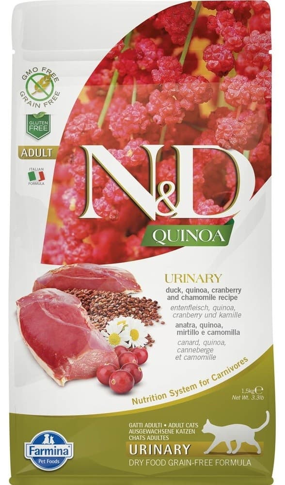 Нrană uscată pentru pisici Farmina ND Cat Quinoa Urinary Duck Adult 5 kg