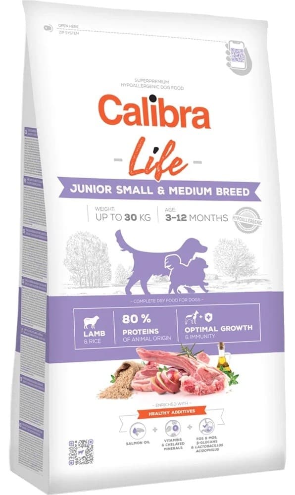 Hrană uscată pentru câini Calibra Life Junior Small & Medium Breed Lamb 2.5kg