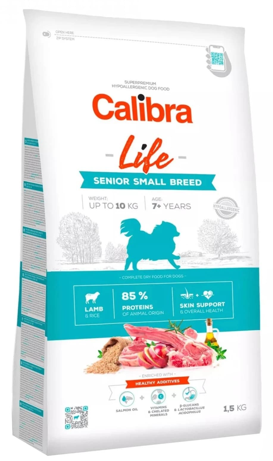 Hrană uscată pentru câini Calibra Life Senior Small Breed Lamb 1.5kg