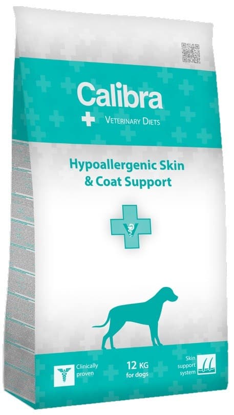 Hrană uscată pentru câini Calibra Hypoallergenic Skin&Coat Support 12kg