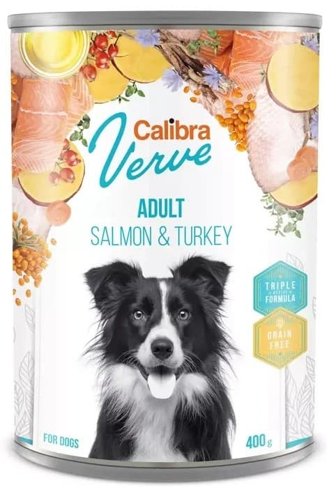 Влажный корм для собак Calibra Verve Adult Salmon&Turkey 400g