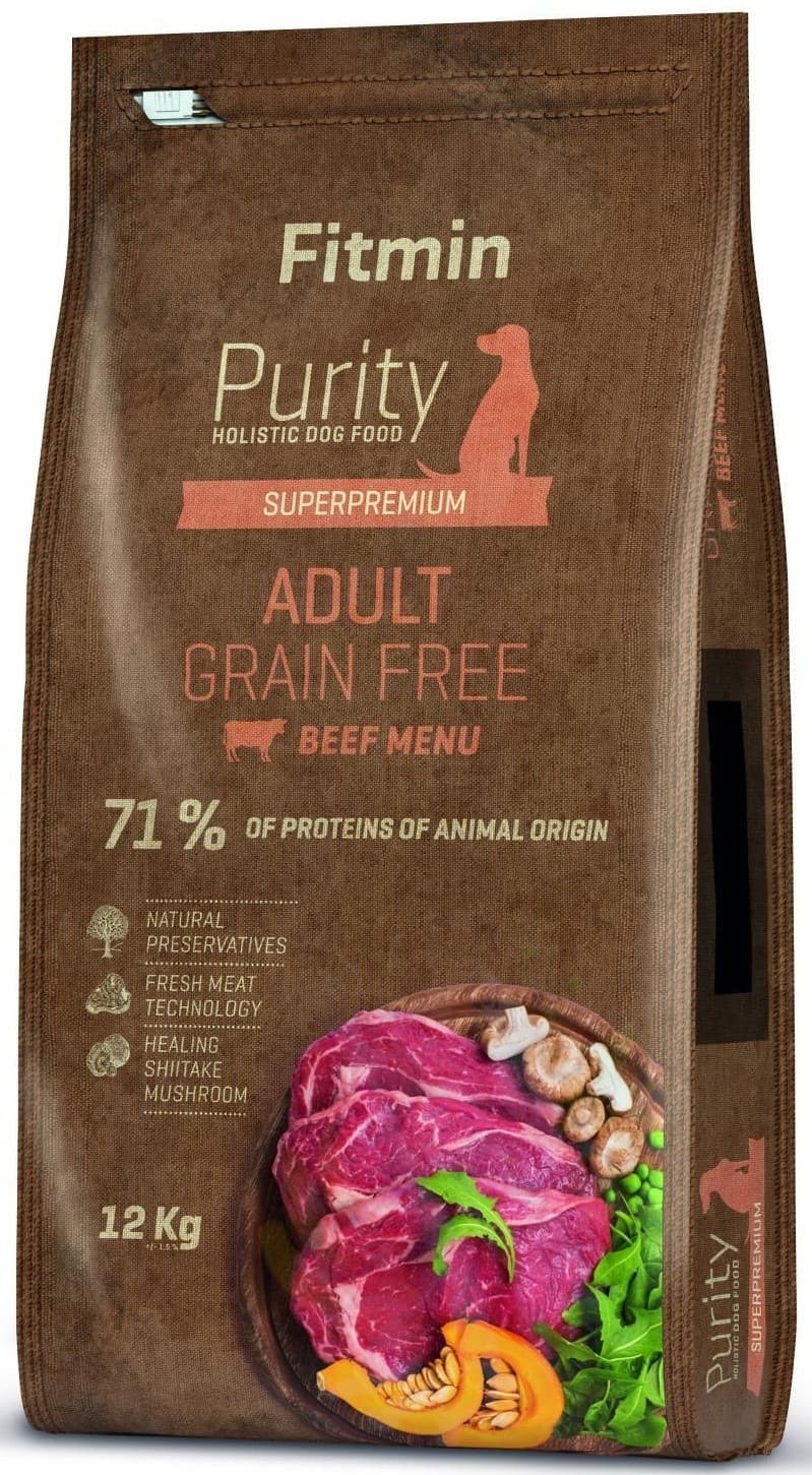 Hrană uscată pentru câini Fitmin Purity GF Adult Beef 12kg