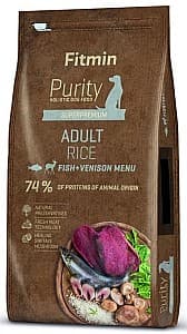 Hrană uscată pentru câini Fitmin Adult Rice Fish&Venison 12kg