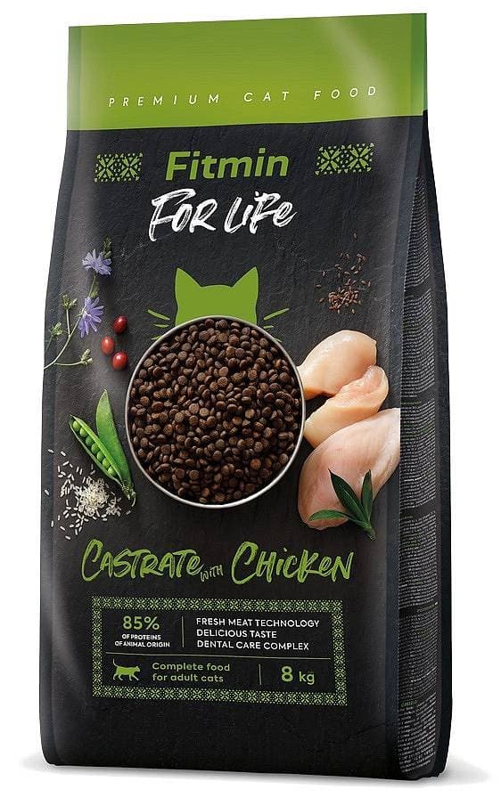 Нrană uscată pentru pisici Fitmin For Life Castrate Chicken 8kg