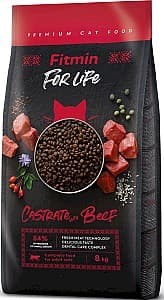 Сухой корм для кошек Fitmin For Life Castrate Beef 8kg