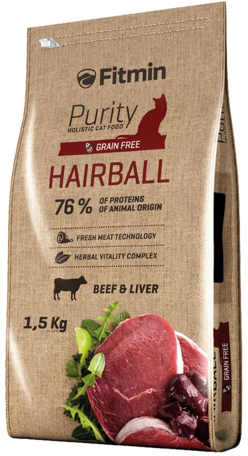 Нrană uscată pentru pisici Fitmin Purity Hairball 1.5kg