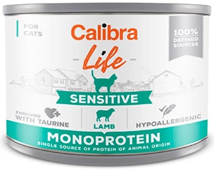 Влажный корм для кошек Calibra Life Can Sensetive Lamb 200g