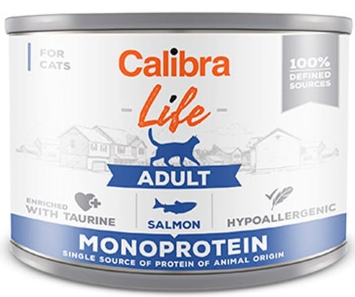 Влажный корм для кошек Calibra Life Can Adult Salmon 200g