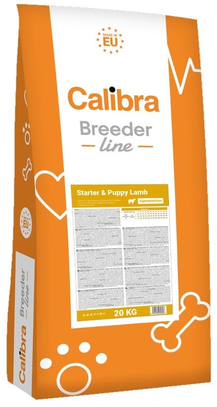 Hrană uscată pentru câini Calibra Breeder Line Starter&Puppy Lamb 20kg