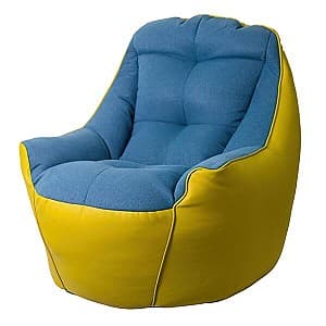 Fotoliu Beanbag BigBoss XL Blue Yellow