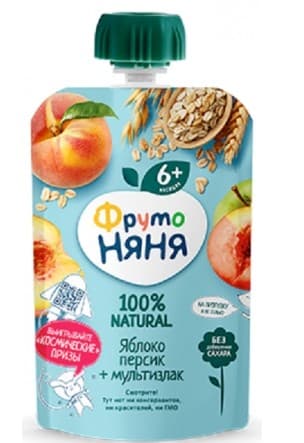 Piure pentru copii Frutoneanea Mere/piersici/cereale 90 gr (6m+)