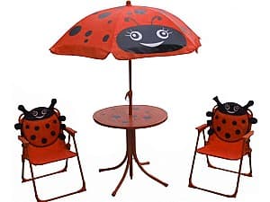 Set de mobila de grădină Strend Pro Melisenda Ladybug 1+2 (Red)