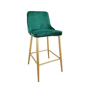 Scaun pentru bar DP Clasic Green&Golden legs