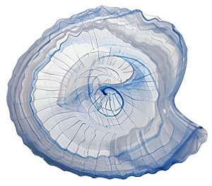 Platou Arda Cam SEASNAIL Alabaster Cobalt 31x29 cm (6 buc)