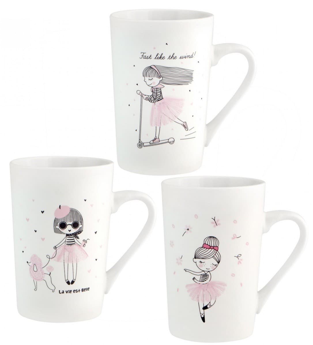 Set pentru ceai și cafea Casa Masa GIRLS 380 ml B205 (6 buc)