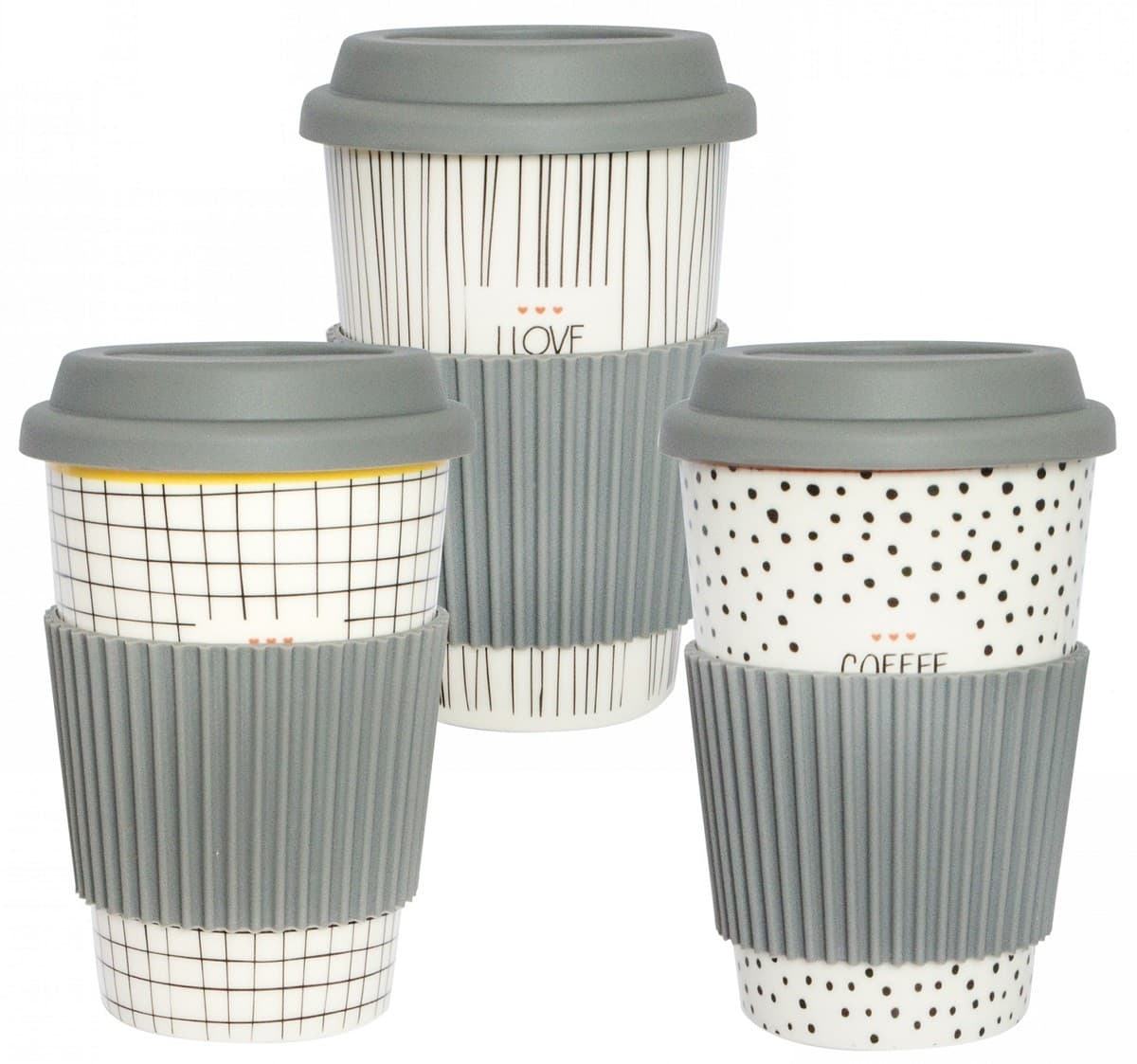 Чайный и кофейный набор Casa Masa GRAFICA 390 ml+ крышка (6 шт)