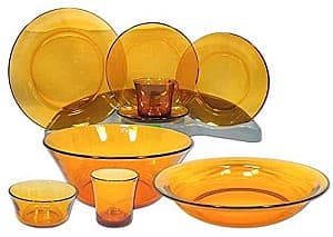 Set de veselă DURALEX LYS TRAPEZ AMBER 44 buc