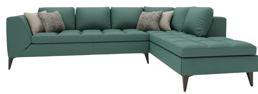 Canapea de colt Dogtas LUCCA PLUS (290*225 cm) turquoise velvet