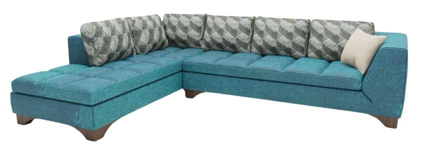 Canapea de colt Dogtas LUCCA (290*225 cm) gray-green-blue velvet