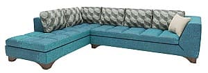 Canapea de colt Dogtas LUCCA (290*225 cm) gray-green-blue velvet