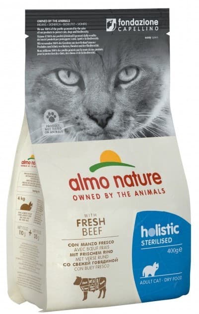Нrană uscată pentru pisici Almo Nature HOLISTIC Sterilized Beef 400g