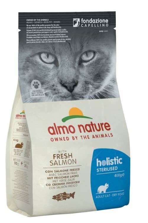 Нrană uscată pentru pisici Almo Nature HOLISTIC Sterilized Salmon 400g