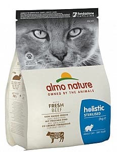 Нrană uscată pentru pisici Almo Nature HOLISTIC Sterilized Beef 2kg