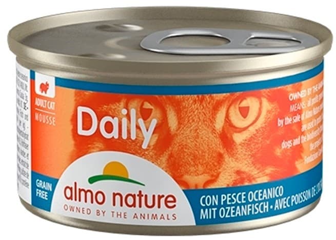 Hrană umedă pentru pisici Almo Nature Cat DAILY Can Mousse Ocean Fish 85g