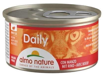 Влажный корм для кошек Almo Nature DAILY Can Chunks Beef 85g