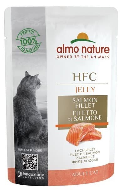 Влажный корм для кошек Almo Nature HFC Pouch Jelly Salmon 55g