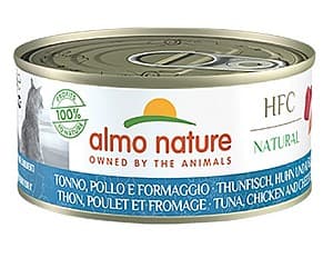 Влажный корм для кошек Almo Nature HFC Can Natural Tuna/Chicken and Cheese 150g