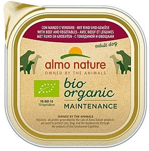 Hrană umedă pentru câini Almo Nature BIO ORGANIC Alu Beef and Vegetables 300g