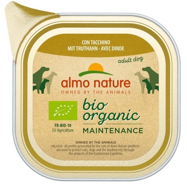 Hrană umedă pentru câini Almo Nature BIO ORGANIC Alu Turkey 100g