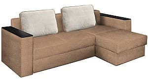 Canapea de colt Modern Soft Alaska 28/Alaska 01 Brown/Beige