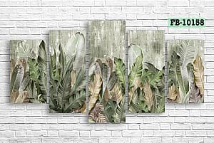 Tablou multicanvas Art.Desig Tropical leaves FB-10158