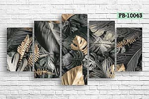 Tablou multicanvas Art.Desig Tropical leaves FB-10043