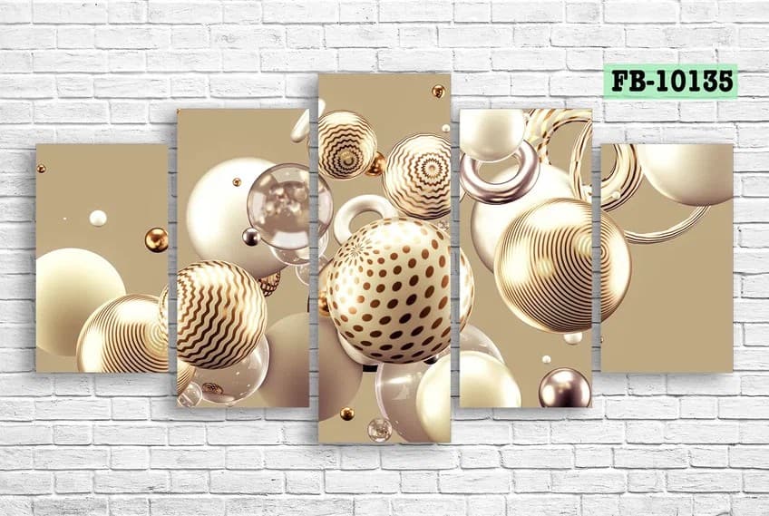 Tablou multicanvas Art.Desig 3D balls FB-10135