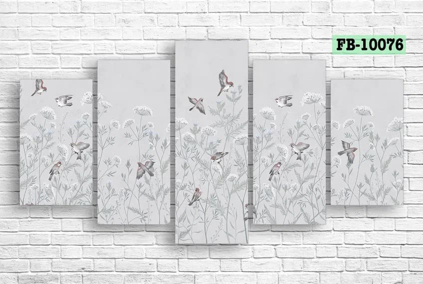 Tablou multicanvas Art.Desig Flowers and birds FB-10076