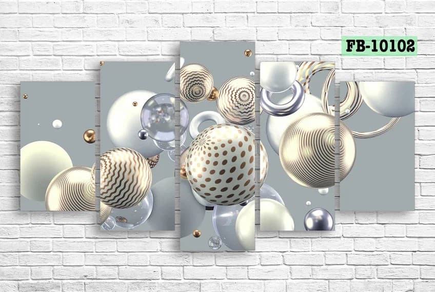 Tablou multicanvas Art.Desig 3D spheres FB-10102