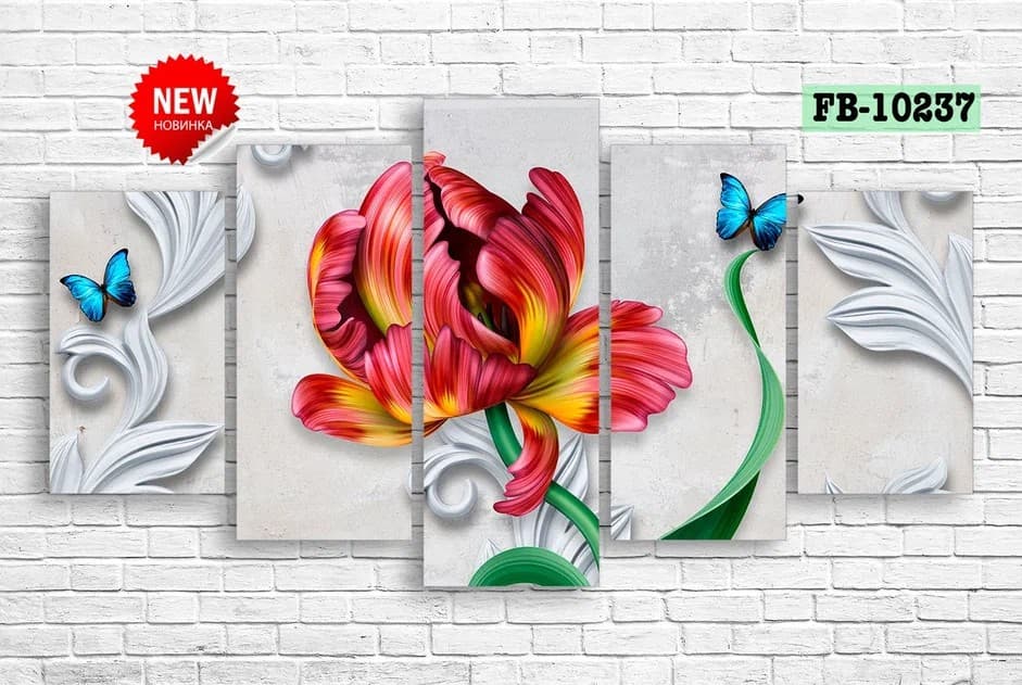 Модульная картина Art.Desig Flowers FB-10237