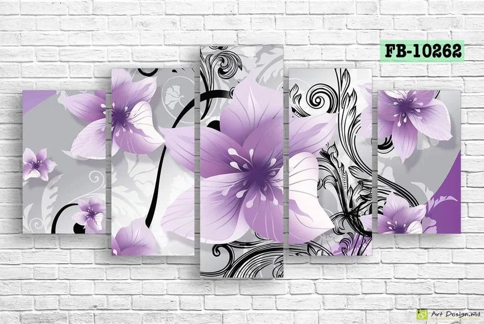 Модульная картина Art.Desig Purple flowers FB-10262