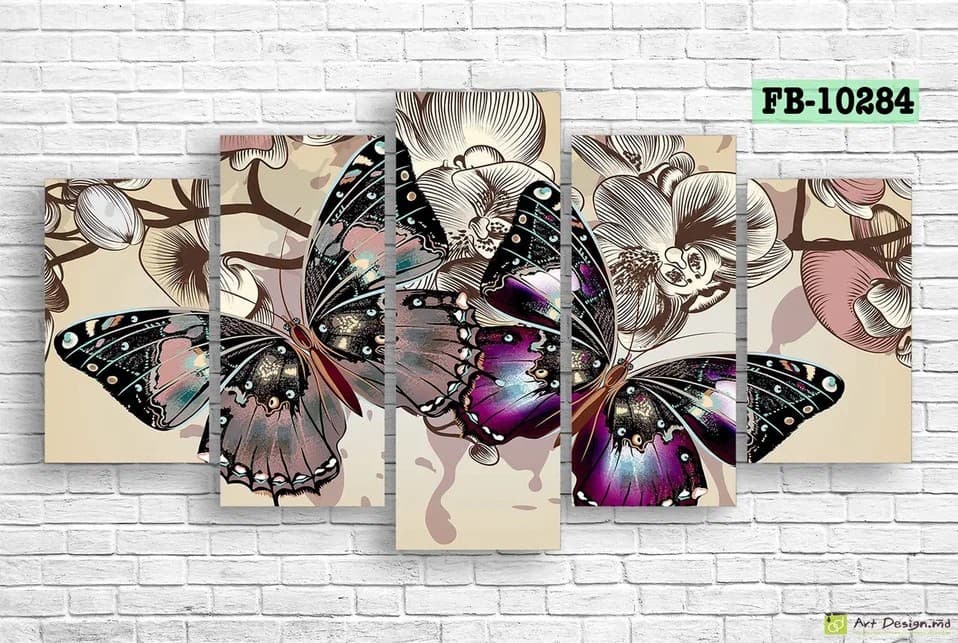 Tablou multicanvas Art.Desig Butterflies FB-10284