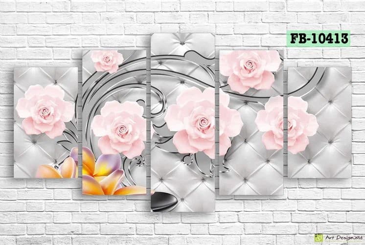 Модульная картина Art.Desig Pink flowers FB-10413