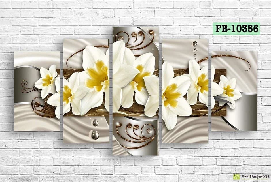 Tablou multicanvas Art.Desig Narcissus flowers FB-10356