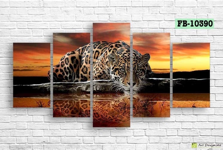 Tablou multicanvas Art.Desig Leopard FB-10390