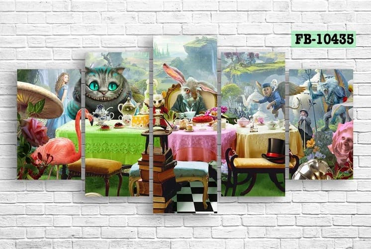 Tablou multicanvas Art.Desig Alice in wonderland FB-10435