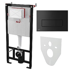 Система инсталляции Alcaplast SADROMOD AM101/1120 С ЧЕРНОЙ КНОПКОЙ M578 И ИЗОЛЯЦИЕЙ M91