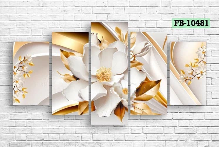 Tablou multicanvas Art.Desig White flowers FB-10481