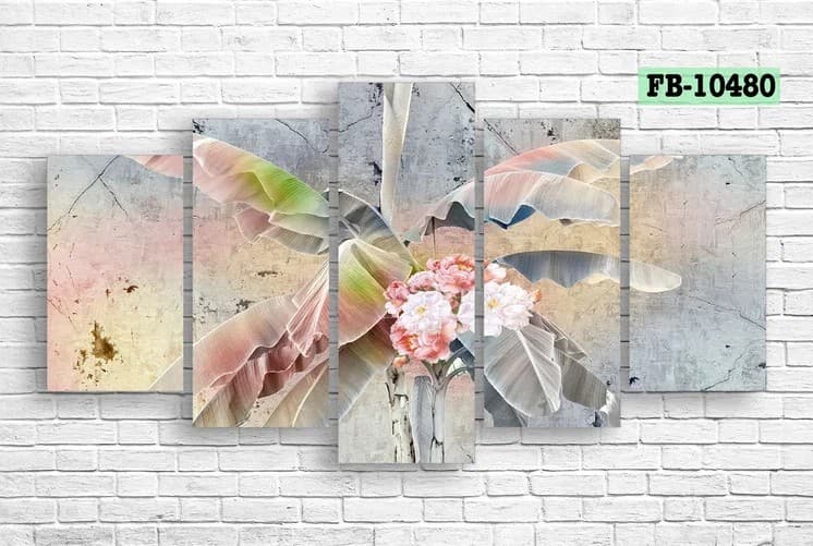 Tablou multicanvas Art.Desig Decorative flowers FB-10480