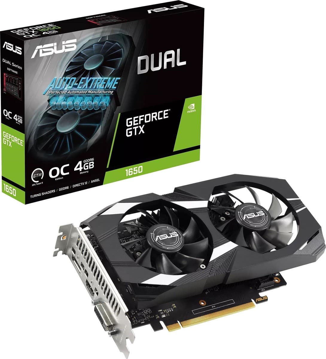 Placa video gaming Asus GeForce GTX 1650 Dual OC Evo (DUAL-GTX1650-O4GD6-P)